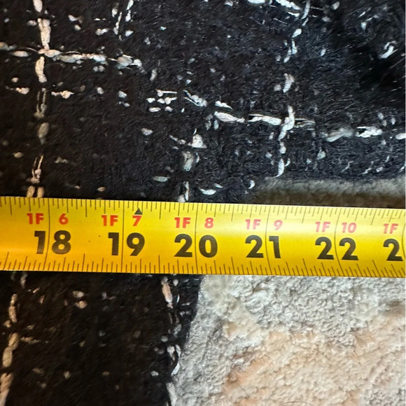 RAIN + ROSE TWEED JACKET TWO TOP EYELET CLOSURE WOMENS SIZE XL BLACK WHITE NEW - Picture 7 of 8